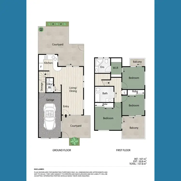 Floorplan of Homely townhouse listing, 1/11 Tufnell Street, Nundah QLD 4012