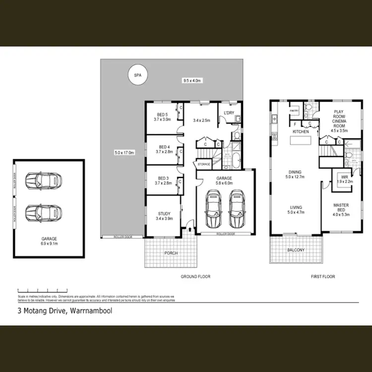Floorplan of Homely house listing, 3 Motang Drive, Warrnambool VIC 3280