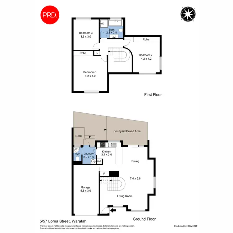 Floorplan of Homely unit listing, 5/57 Lorna Street, Waratah NSW 2298