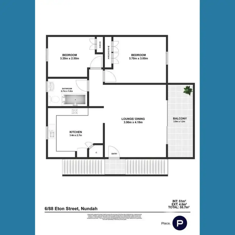 Floorplan of Homely unit listing, 6/88 Eton Street, Nundah QLD 4012