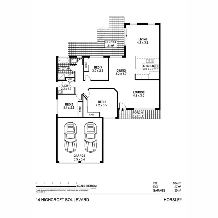 Floorplan of Homely house listing, 14 Highcroft Boulevard, Horsley NSW 2530