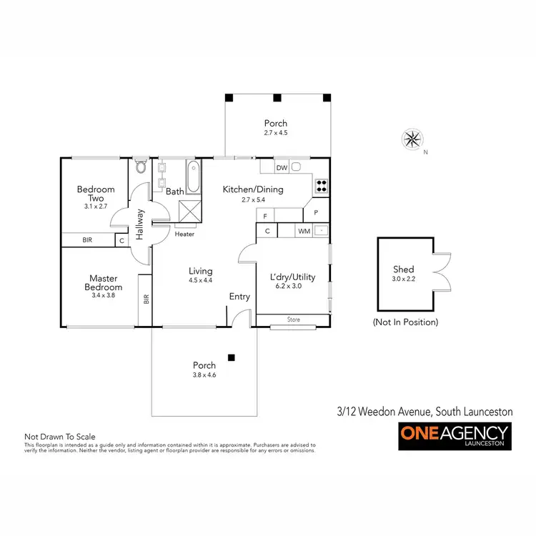 Floorplan of Homely unit listing, 3/12 Weedon Avenue, South Launceston TAS 7249