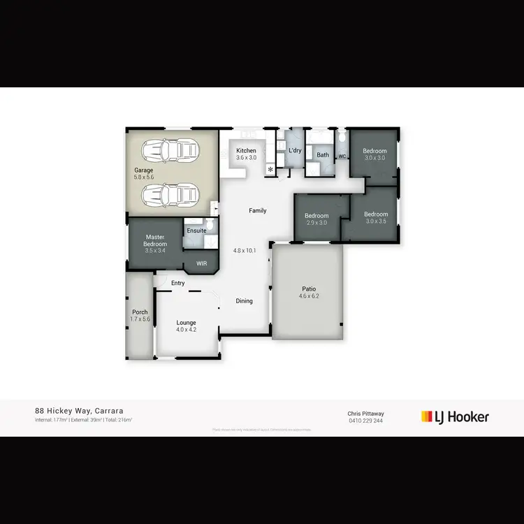Floorplan of Homely house listing, 88 Hickey Way, Carrara QLD 4211