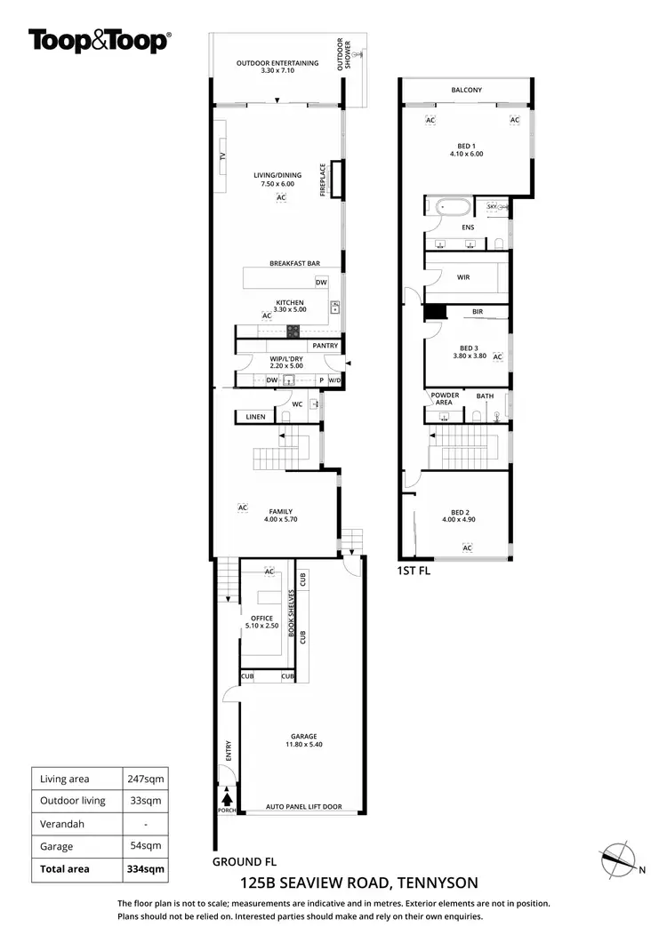 Floorplan of Homely house listing, 125B Seaview Road, Tennyson SA 5022