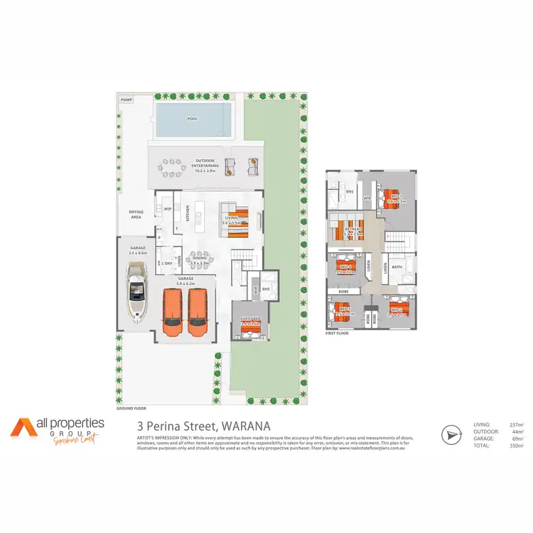 Floorplan of Homely house listing, 3 Perina Street, Warana QLD 4575