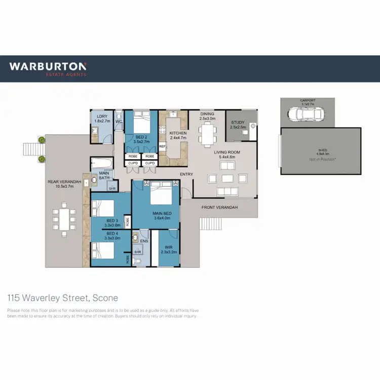 Floorplan of Homely house listing, 115 Waverley Street, Scone NSW 2337