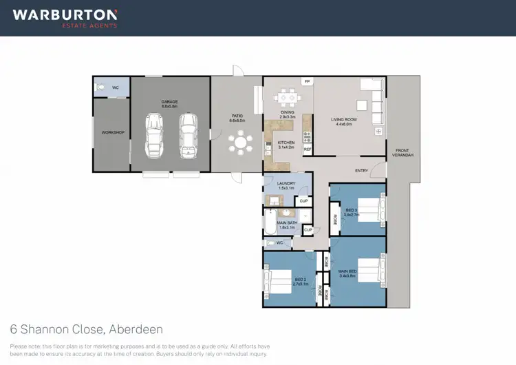 Floorplan of Homely house listing, 6 Shannon Close, Aberdeen NSW 2336