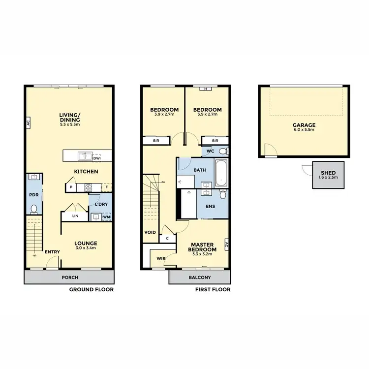 Floorplan of Homely townhouse listing, 34 Coleridge Circuit, Williams Landing VIC 3027