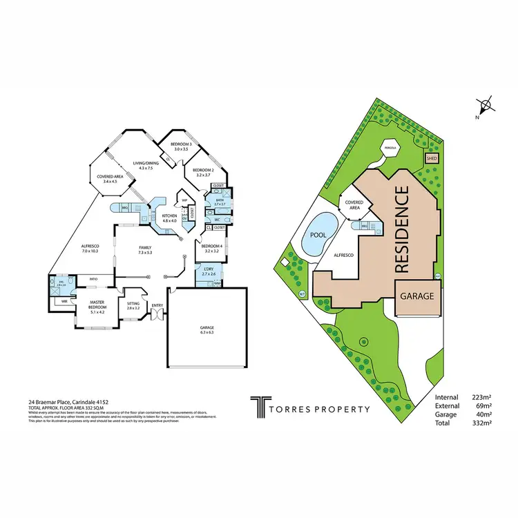Floorplan of Homely house listing, 24 Braemar Place, Carindale QLD 4152