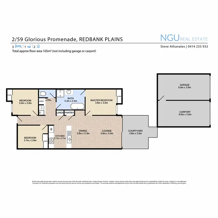 Floorplan of Homely unit listing, 2/59 Glorious Promenade, Redbank Plains QLD 4301