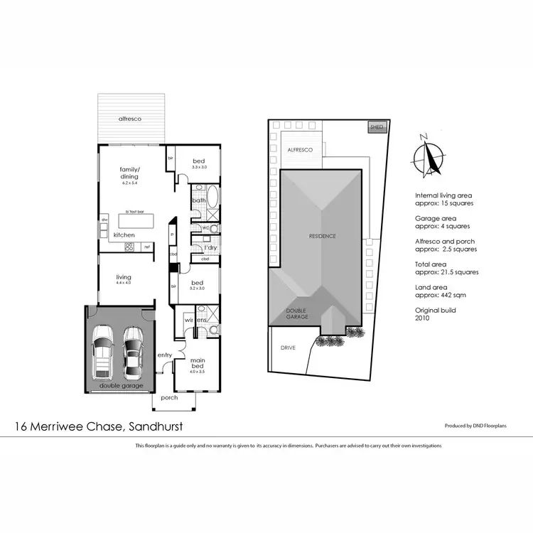 Floorplan of Homely house listing, 16 Merriwee Chase, Sandhurst VIC 3977