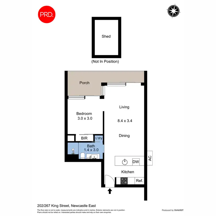 Floorplan of Homely apartment listing, 202/267-269 King Street, Newcastle NSW 2300