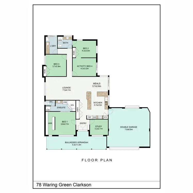 Floorplan of Homely house listing, 78 Waring Green, Clarkson WA 6030
