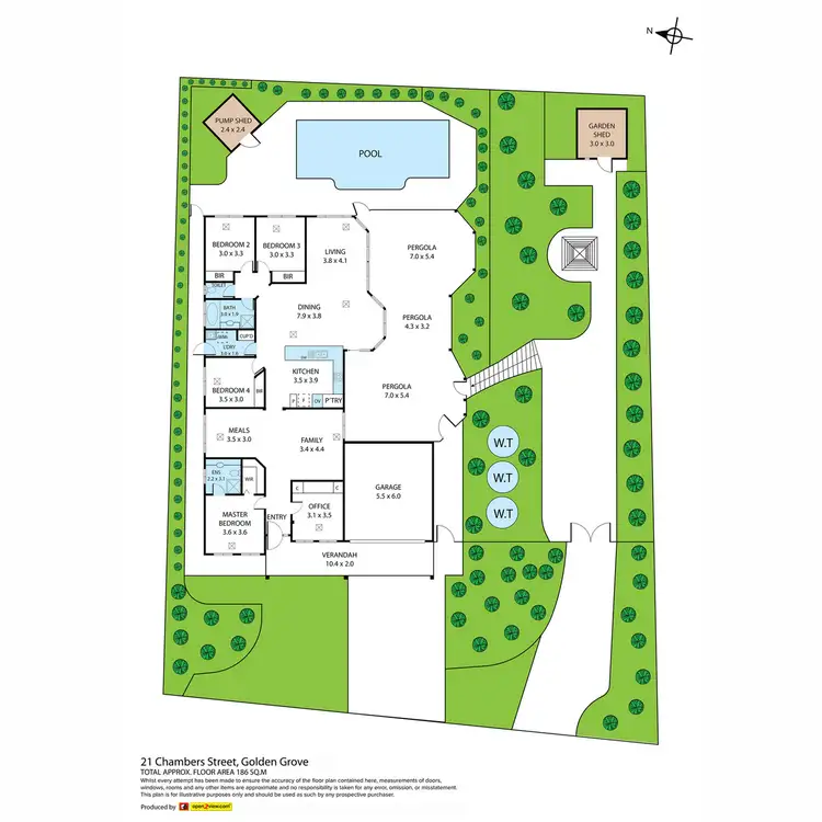 Floorplan of Homely house listing, 21 Chambers Street, Golden Grove SA 5125