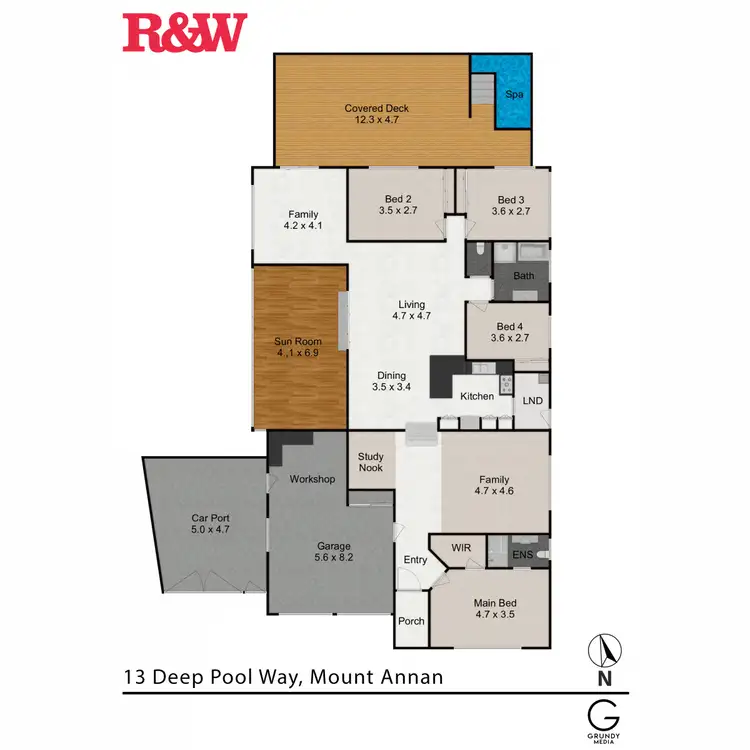 Floorplan of Homely house listing, 13 Deep Pool Way, Mount Annan NSW 2567