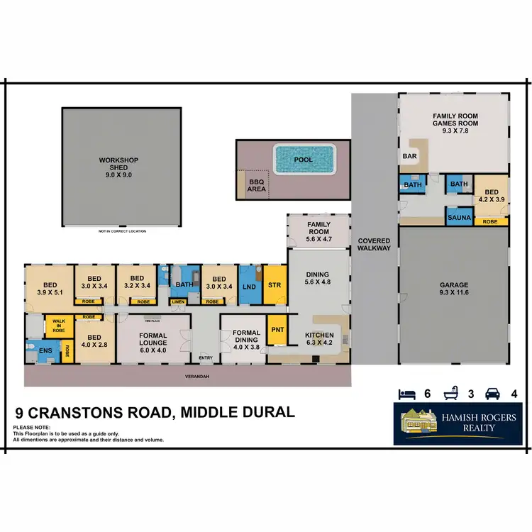 Floorplan of Homely rural property listing, 9 Cranstons Road, Middle Dural NSW 2158