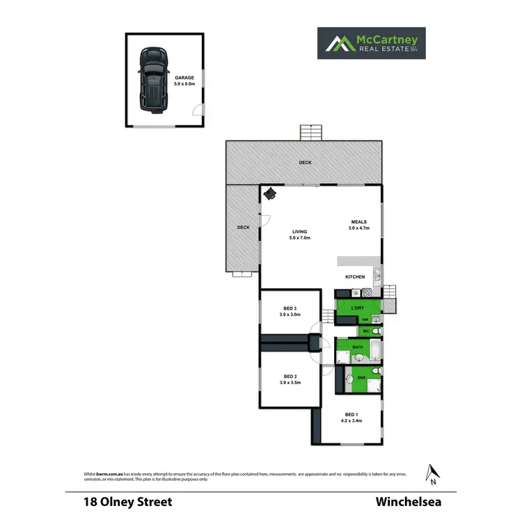 Floorplan of Homely house listing, 18 Olney Street, Winchelsea VIC 3241