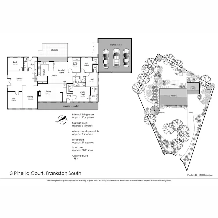 Floorplan of Homely house listing, 3 Rinella Court, Frankston South VIC 3199