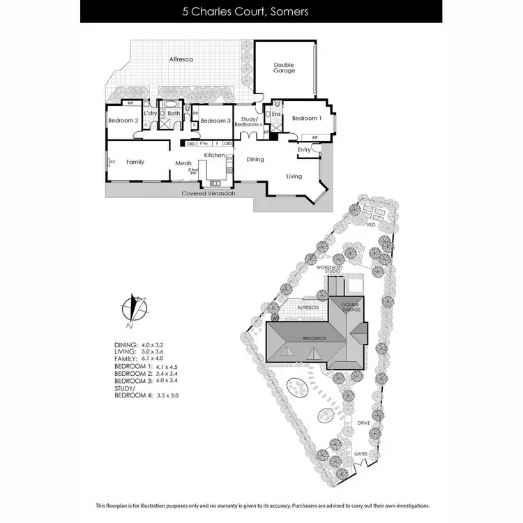 Floorplan of Homely house listing, 5 Charles Court, Somers VIC 3927