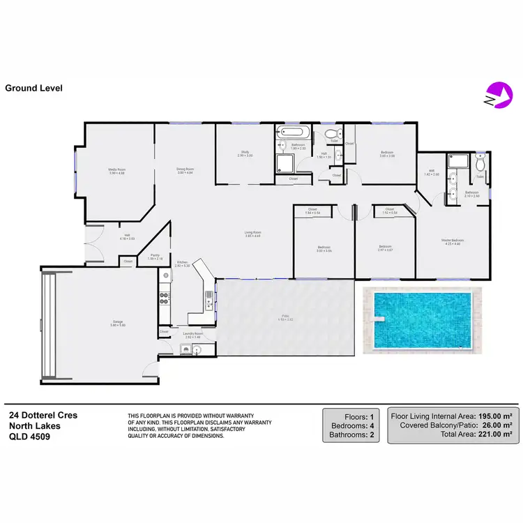 Floorplan of Homely house listing, 24 Dotterel Crescent, North Lakes QLD 4509