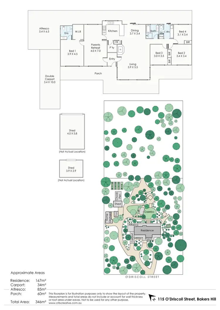 Floorplan of Homely house listing, 115 O'Driscoll Street, Bakers Hill WA 6562