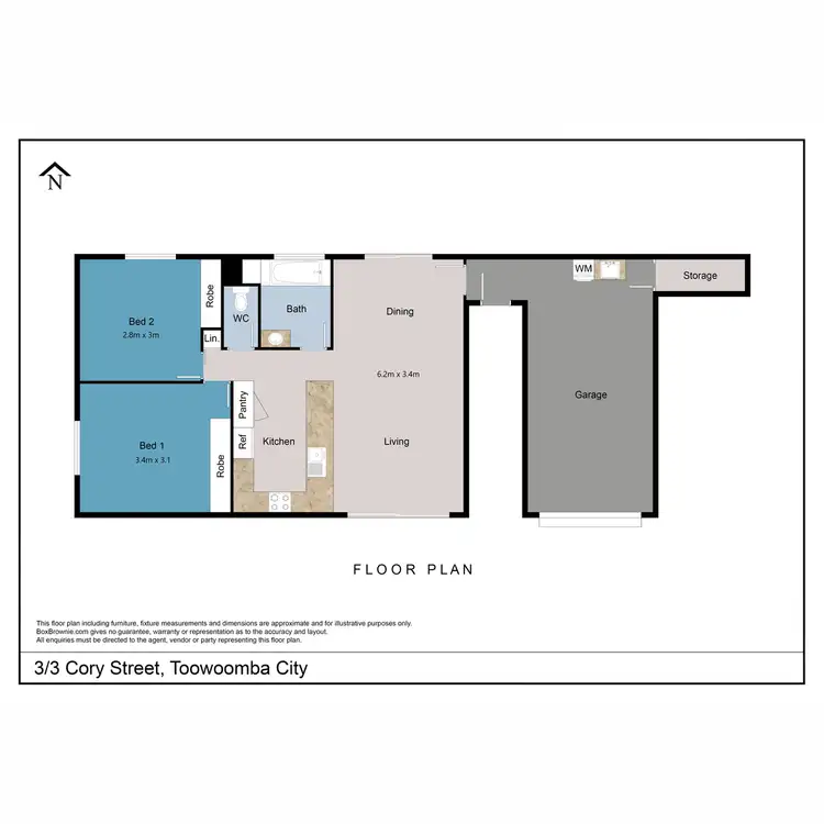 Floorplan of Homely unit listing, 3/3 Cory Street, Toowoomba City QLD 4350
