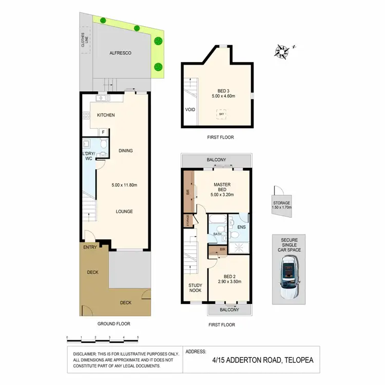 Floorplan of Homely townhouse listing, 4/15 Adderton Road, Telopea NSW 2117