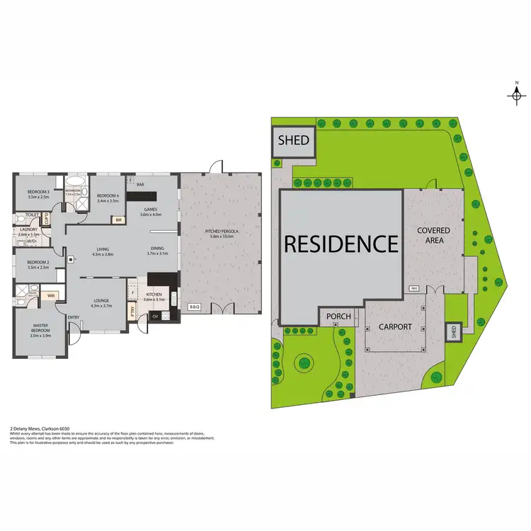 Floorplan of Homely house listing, 2 Delany Mews, Clarkson WA 6030