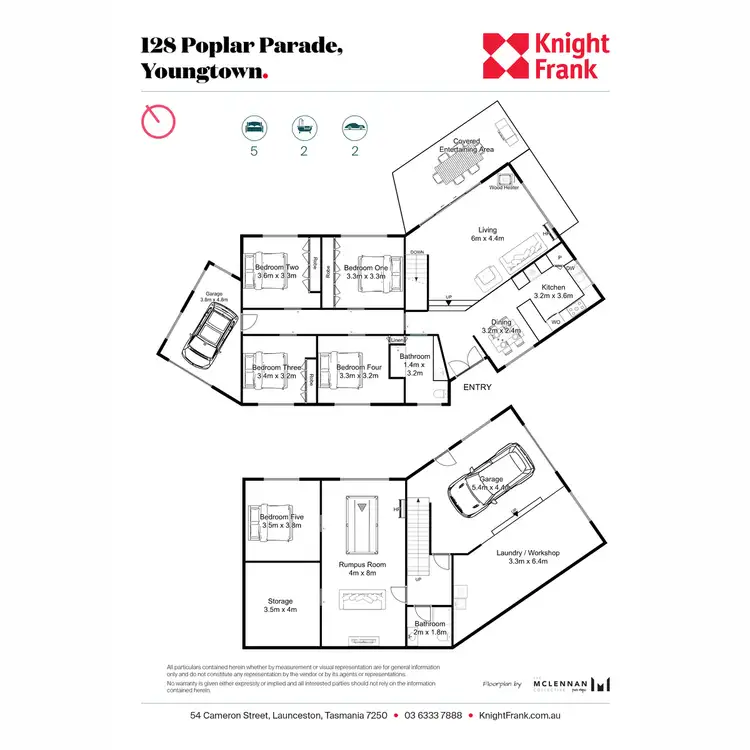 Floorplan of Homely house listing, 128 Poplar Parade, Youngtown TAS 7249