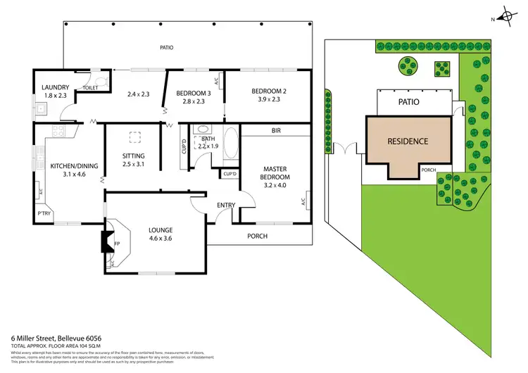 Floorplan of Homely house listing, 6 Miller Street, Bellevue WA 6056