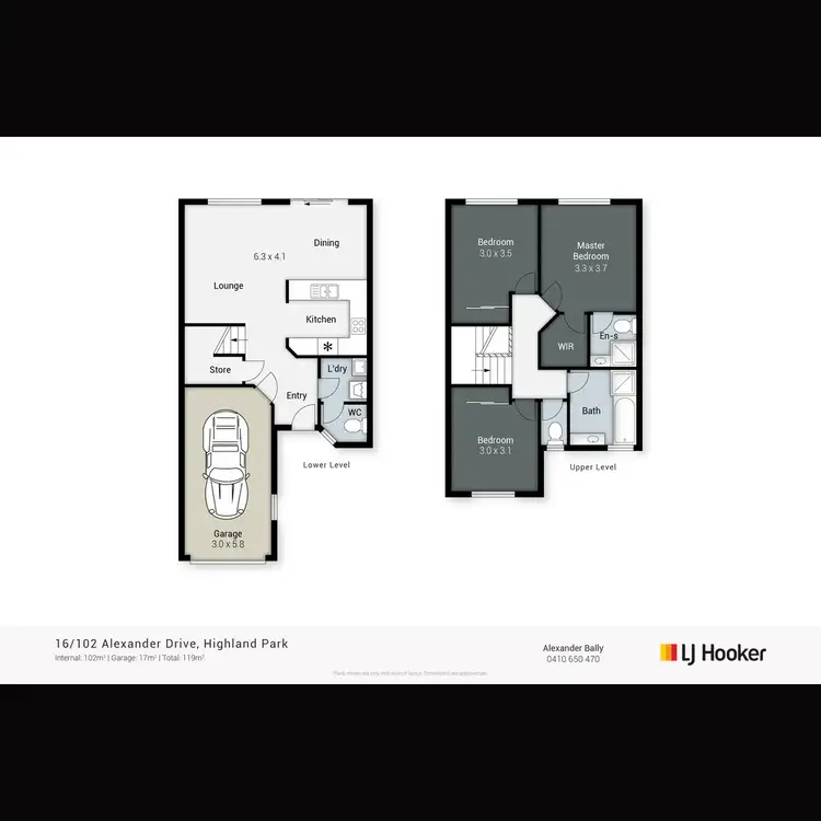 Floorplan of Homely townhouse listing, 16/102 Alexander Drive, Highland Park QLD 4211