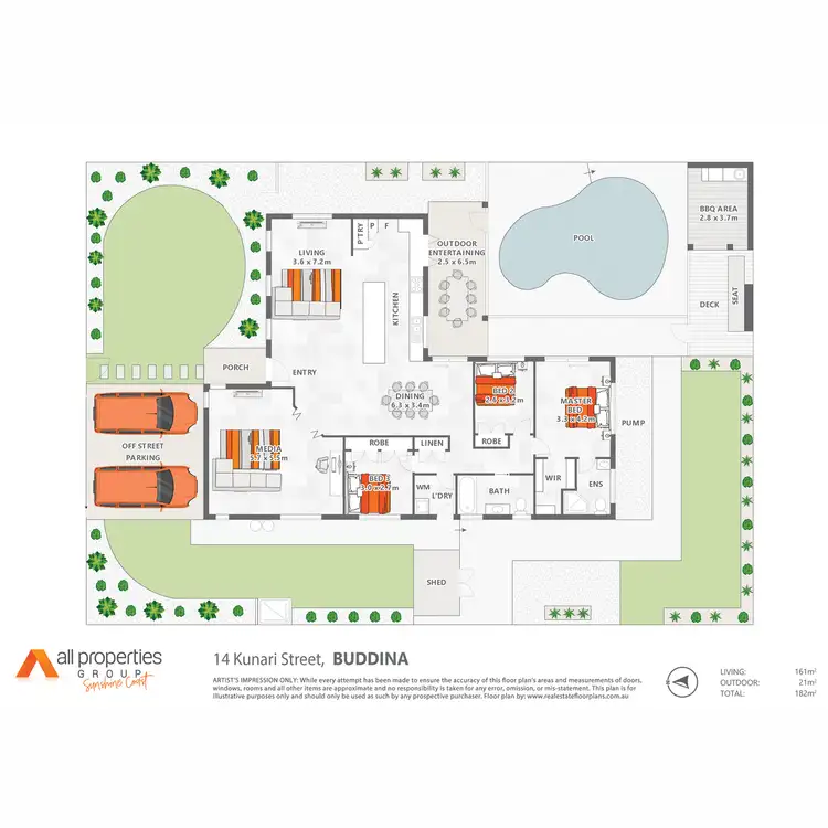 Floorplan of Homely house listing, 14 Kunari Street, Buddina QLD 4575