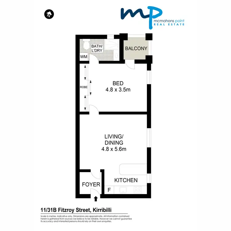 Floorplan of Homely apartment listing, 11/31b Fitzroy Street, Kirribilli NSW 2061