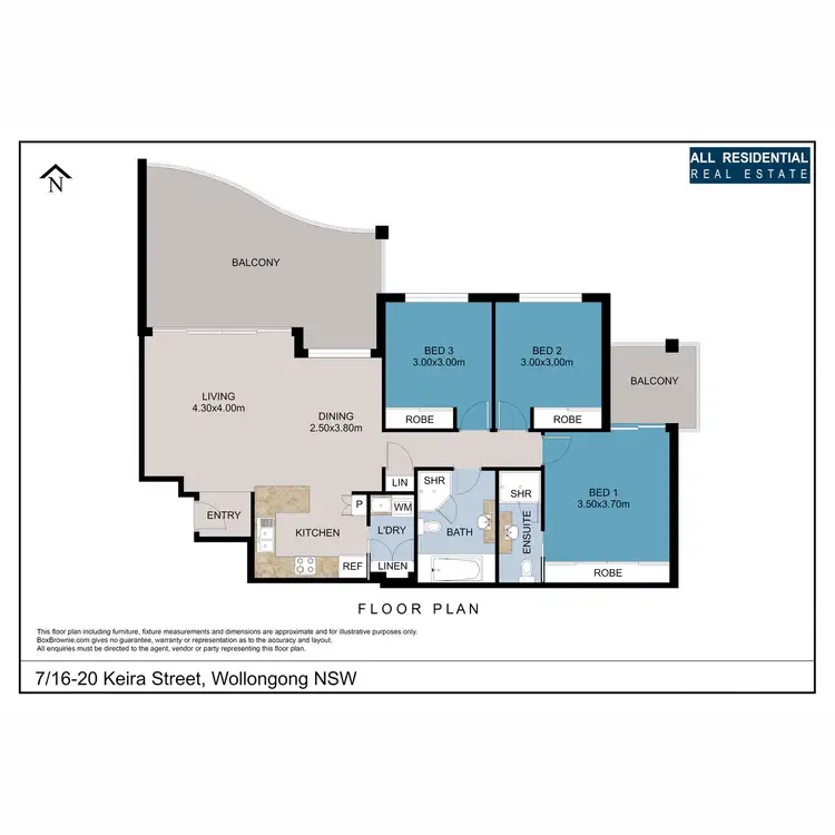 Floorplan of Homely apartment listing, 7/16 - 20 Keira Street, Wollongong NSW 2500