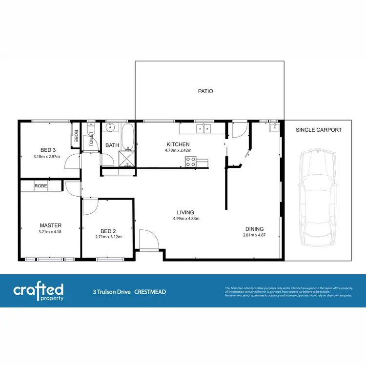 Floorplan of Homely house listing, 3 Trulson Drive, Crestmead QLD 4132