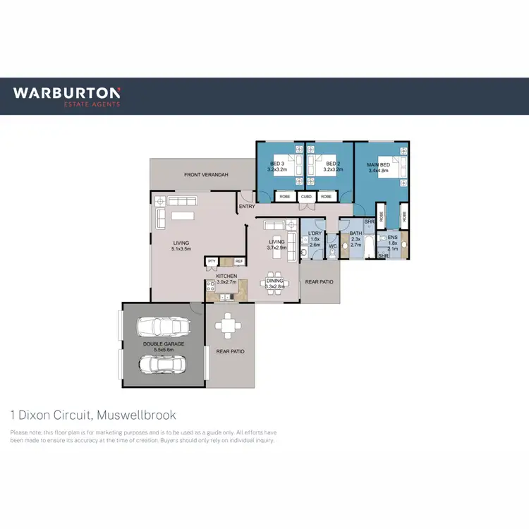 Floorplan of Homely house listing, 1 Dixon Circuit, Muswellbrook NSW 2333