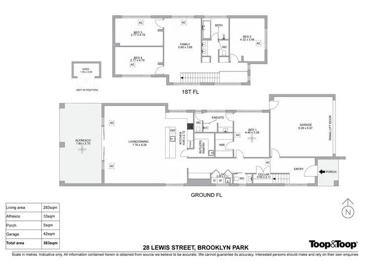 Floorplan of Homely house listing, 28 Lewis Street, Brooklyn Park SA 5032