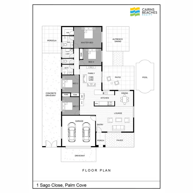 Floorplan of Homely house listing, 1 Sago Close, Palm Cove QLD 4879