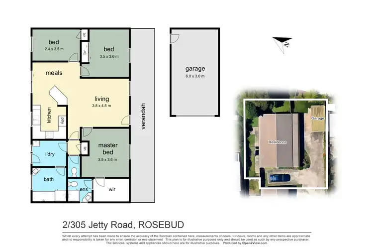 Floorplan of Homely unit listing, 2/305 Jetty Road, Rosebud VIC 3939