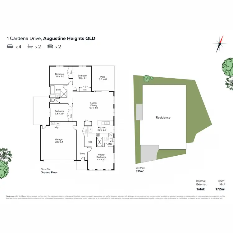 Floorplan of Homely house listing, 1 Cardena Drive, Augustine Heights QLD 4300