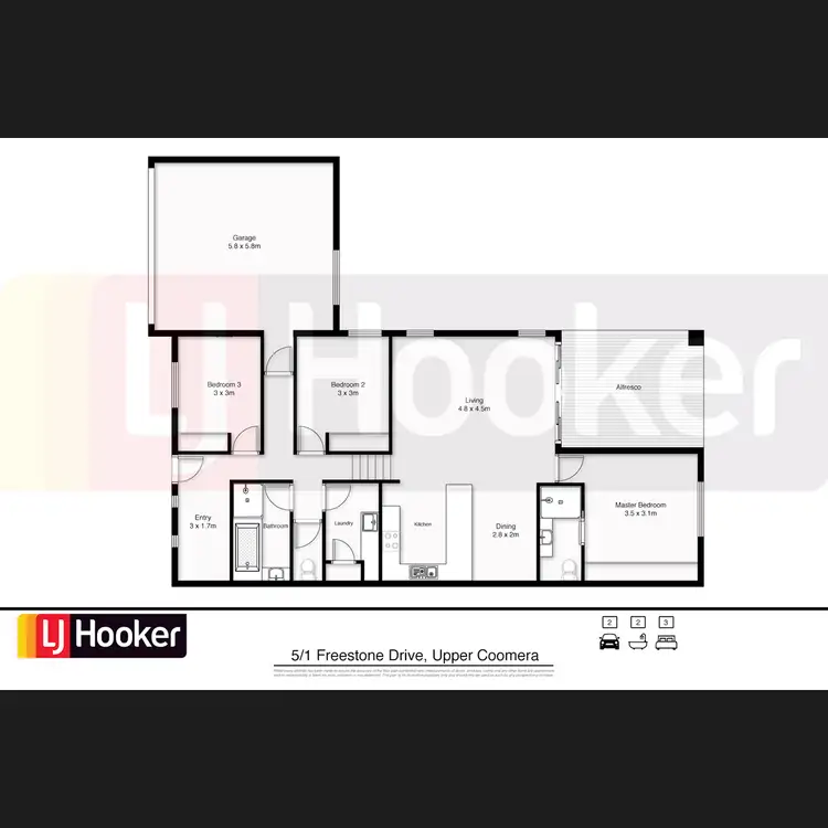 Floorplan of Homely townhouse listing, 5/1 Freestone Drive, Upper Coomera QLD 4209