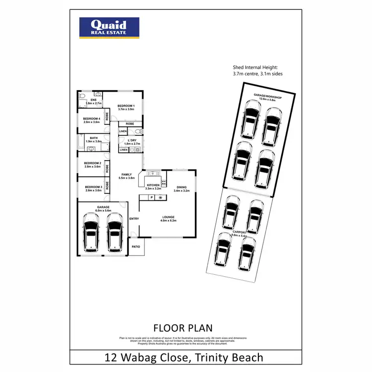 Floorplan of Homely house listing, 12 Wabag Close, Trinity Beach QLD 4879
