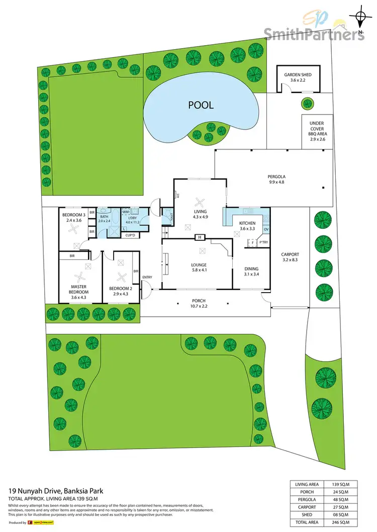 Floorplan of Homely house listing, 19 Nunyah Drive, Banksia Park SA 5091
