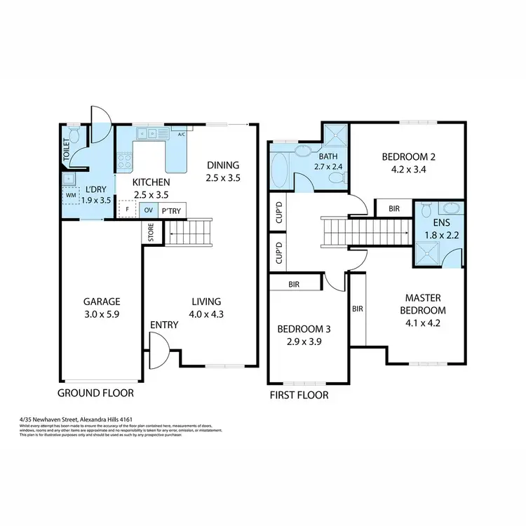 Floorplan of Homely townhouse listing, 4/35 Newhaven Street, Alexandra Hills QLD 4161