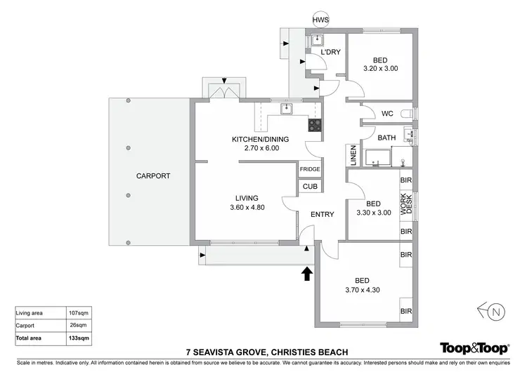 Floorplan of Homely house listing, 7 Seavista Grove, Christies Beach SA 5165