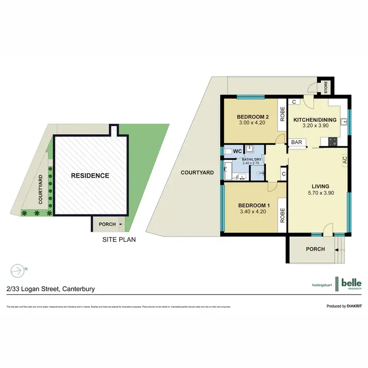 Floorplan of Homely unit listing, 2/33 Logan Street, Canterbury VIC 3126