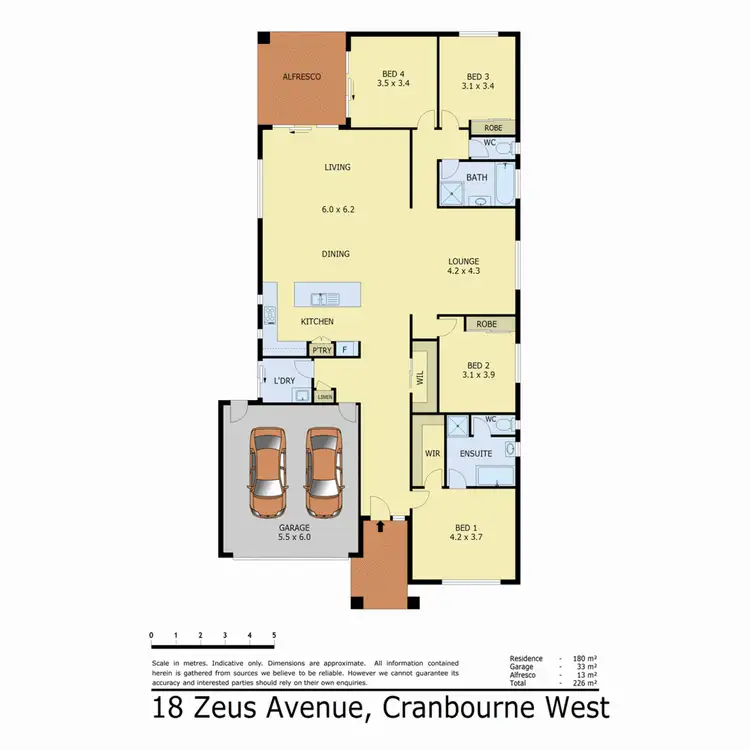 Floorplan of Homely house listing, 18 Zeus Avenue, Cranbourne West VIC 3977