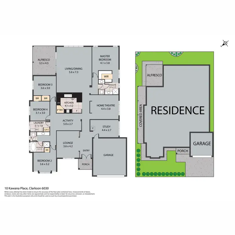 Floorplan of Homely house listing, 10 Kawana Place, Clarkson WA 6030