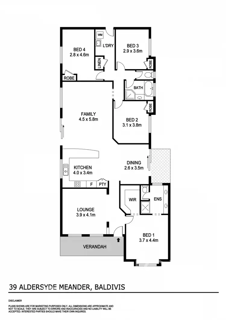 Floorplan of Homely house listing, 39 Aldersyde Meander, Baldivis WA 6171