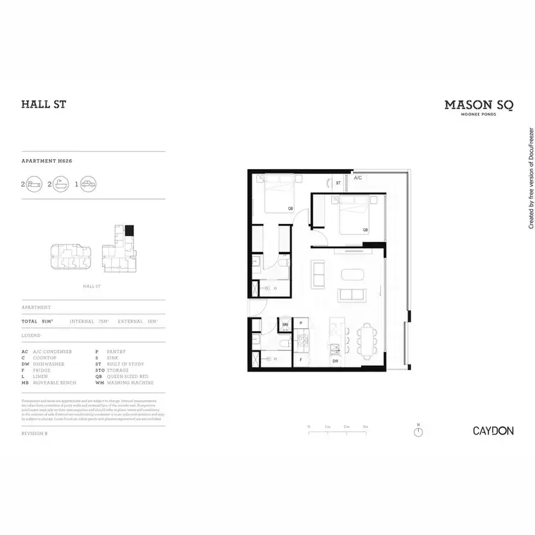 Floorplan of Homely apartment listing, 626/40 Hall Street, Moonee Ponds VIC 3039